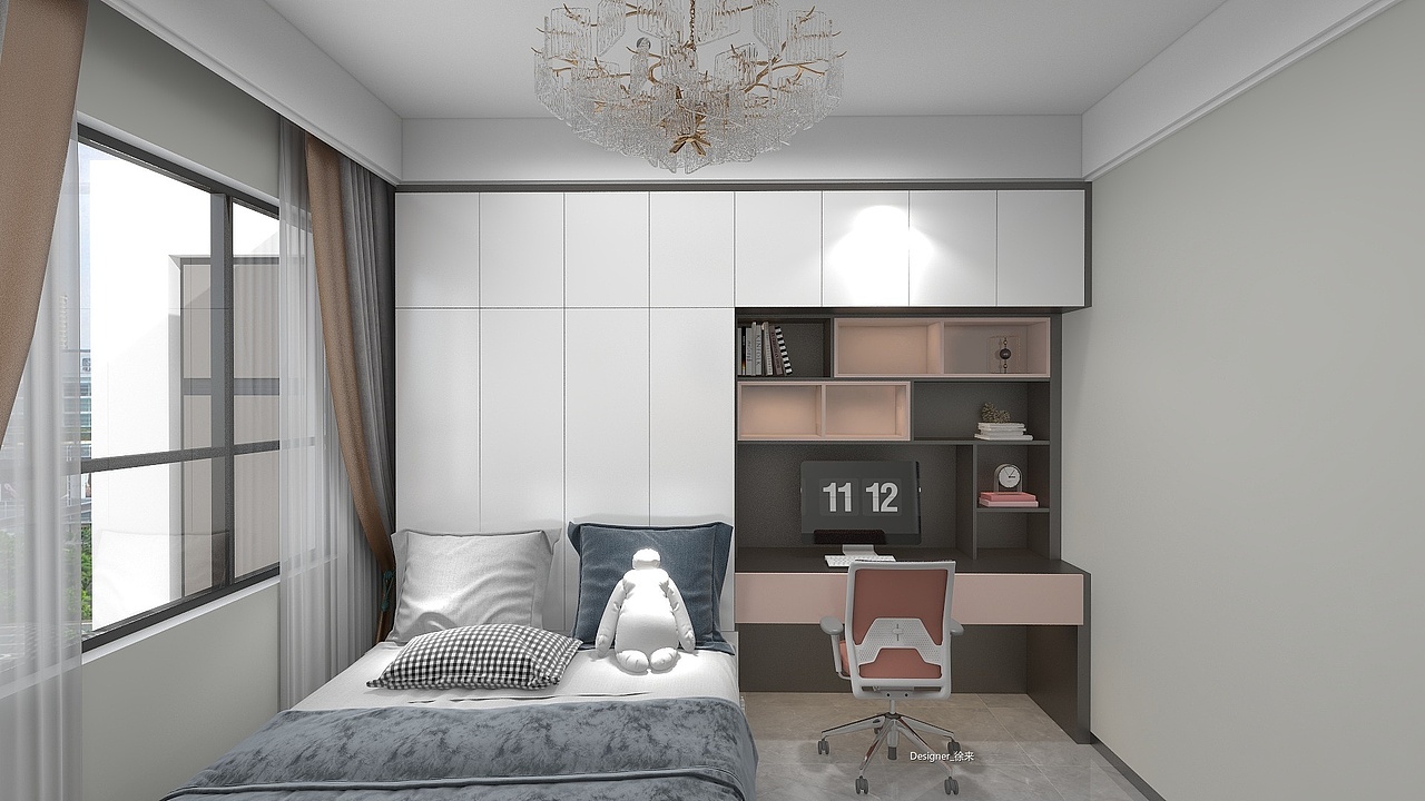 肤感系列，极致灰与珊瑚红的碰撞（图ZMzA4MzAyOTcy） - 家装设计 - 站酷设计师设计师徐来原创素材 - 站酷ZCOOL