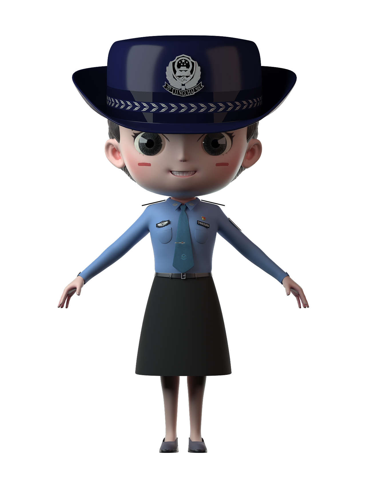 卡通警察小人动画模型制作_怪人3d-站酷zcool