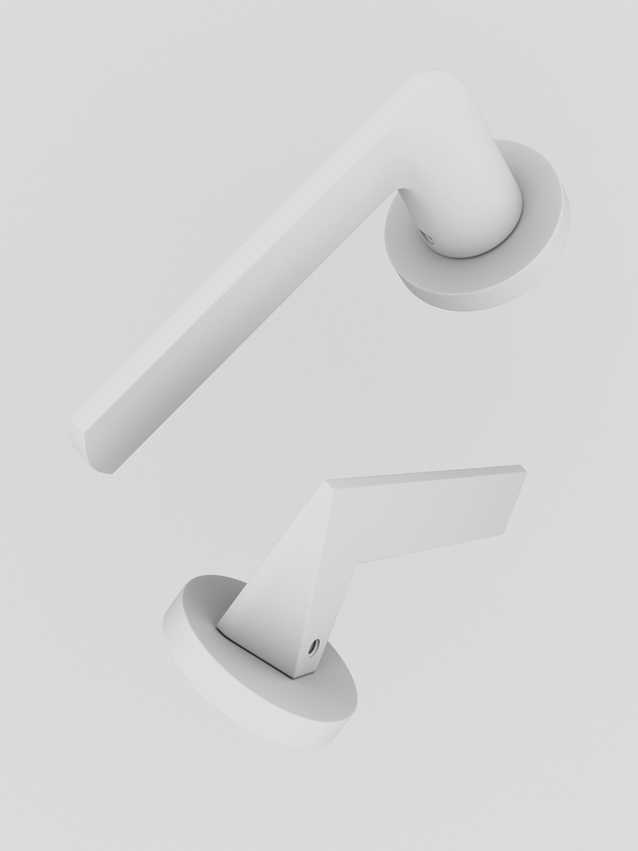 室内静音门锁实拍混C4D建模详情页效果图