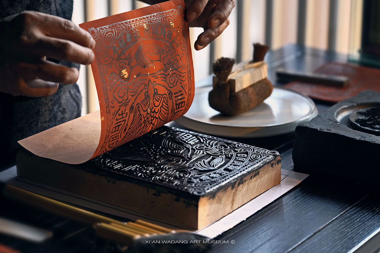 “日月同辉 益寿延年 ”木版年画