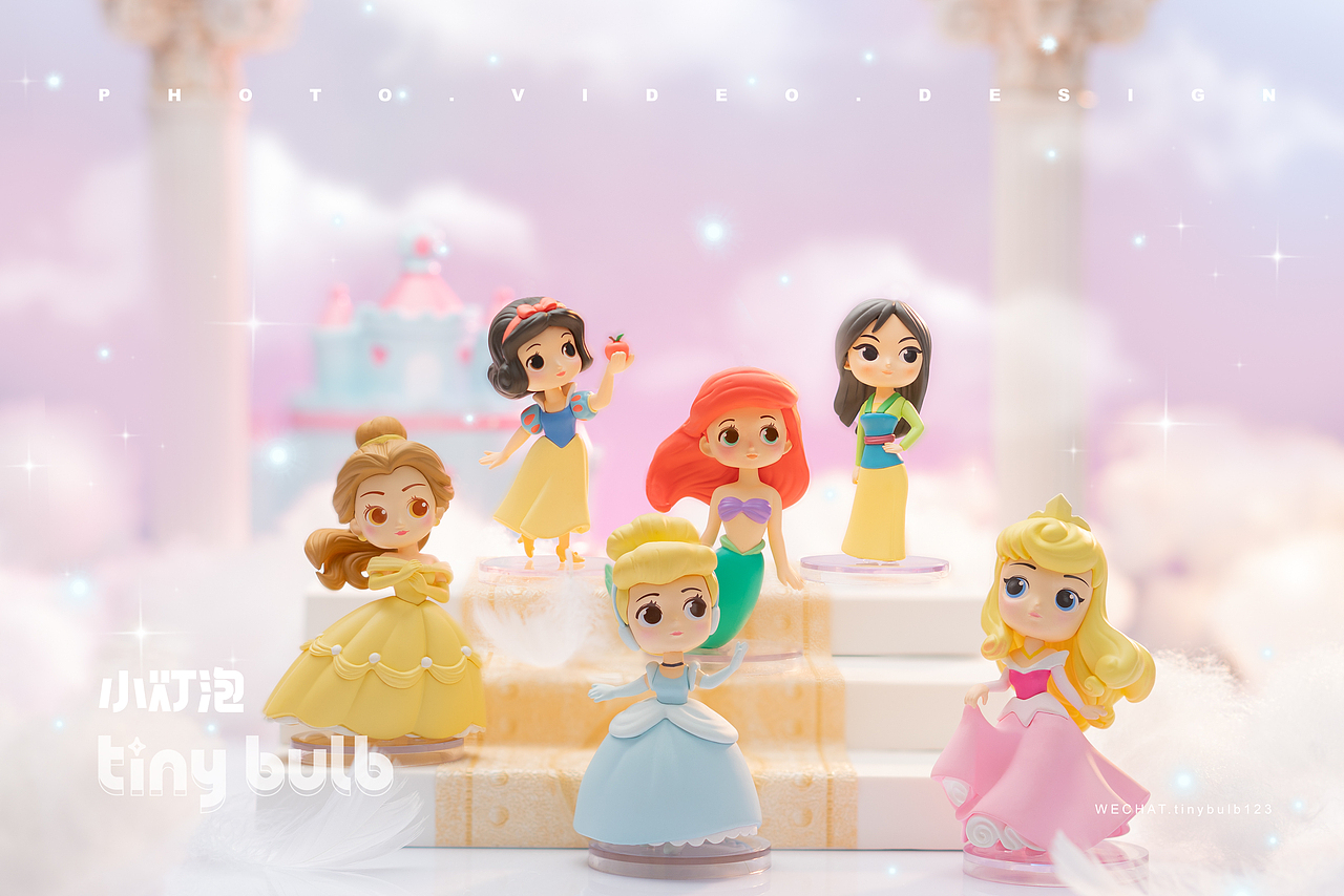 盲盒摄影|迪士尼公主系列盲盒 名创优品 潮玩摄影