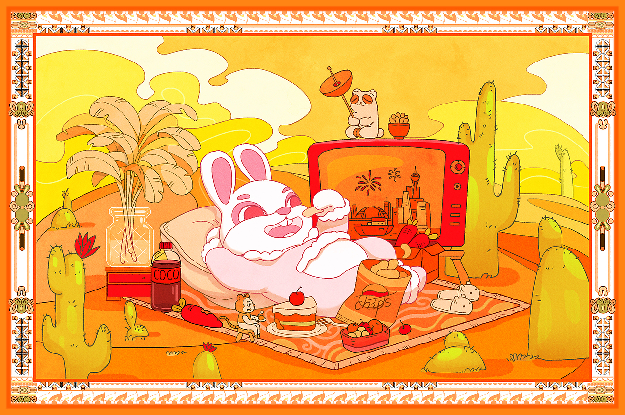 四季兔（图ZMzM1NzQyMzE2） - 商业插画 - 站酷设计师阿来LAI原创素材 - 站酷ZCOOL