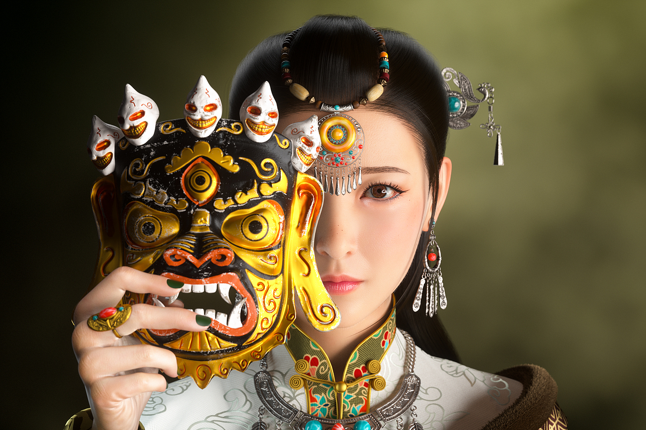 羌姆面具（图ZMzIzNDQ1Njky） - 人物/生物 - 站酷设计师武丞相原创素材 - 站酷ZCOOL