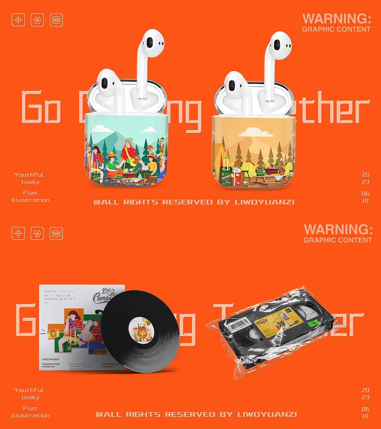 梨涡圆子原创 X 野营扁平人物插画（图ZMzQzMDAxNDMy） - 新锐潮流插画 - 站酷设计师梨涡圆子原创素材 - 站酷ZCOOL