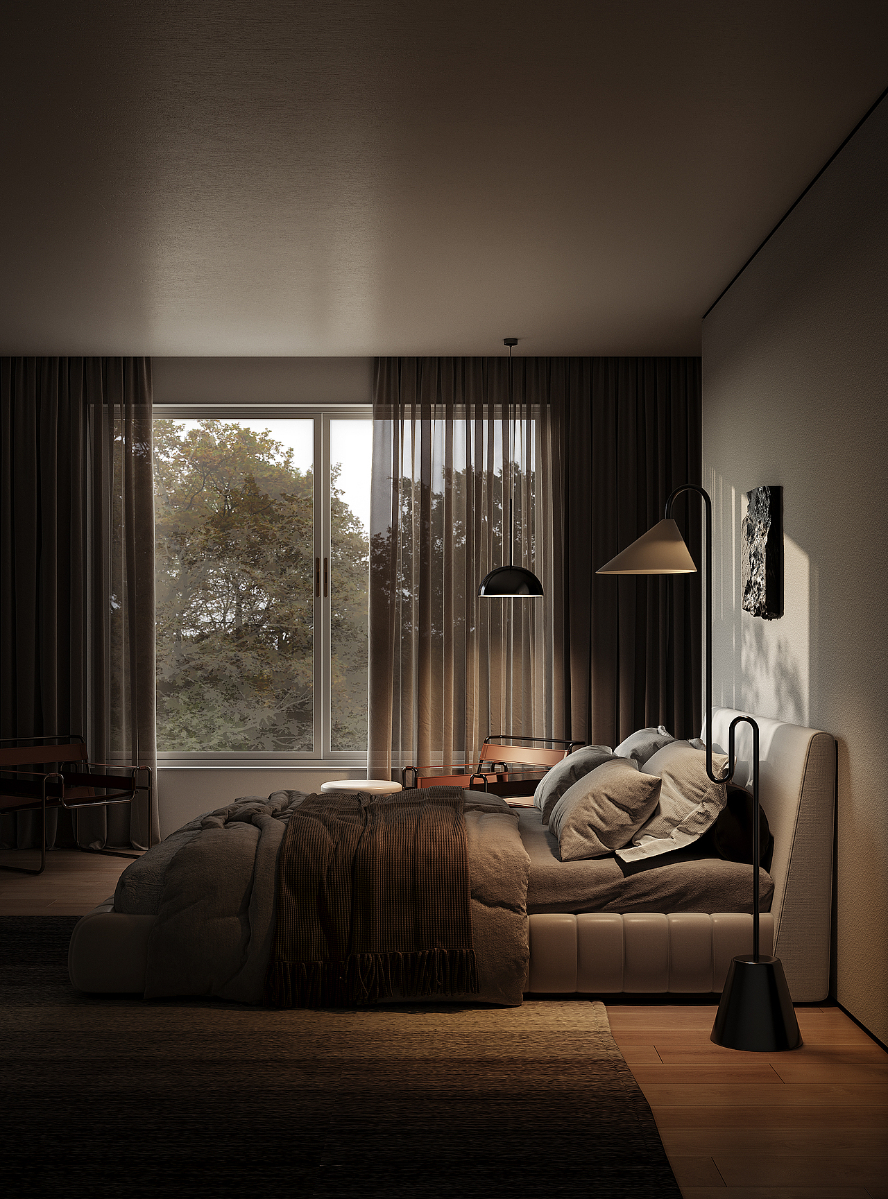 超有氛围感的卧室