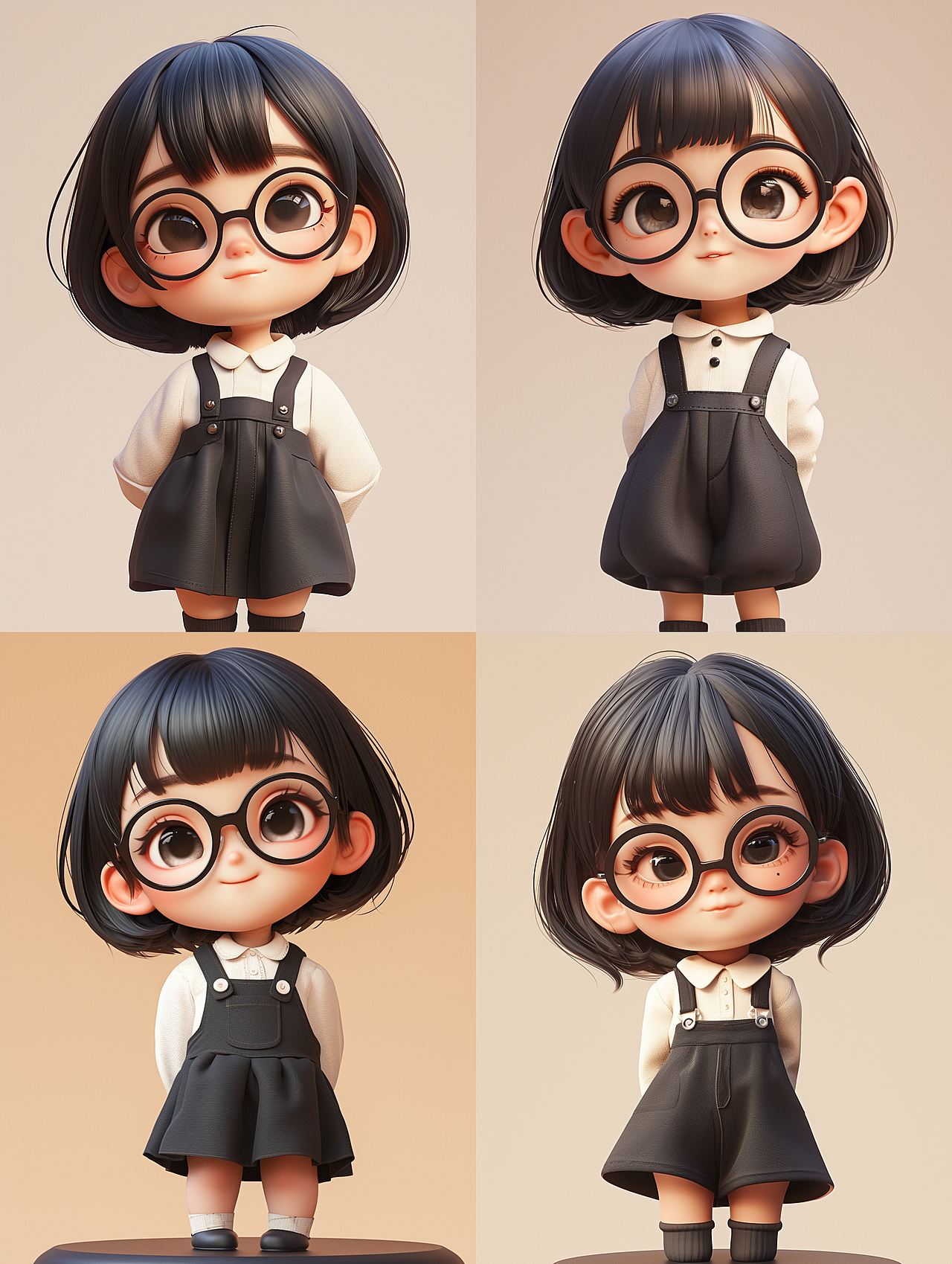 Midjourney生成 AI创作——可爱卡通女孩形象（图ZMzYyOTk1NDU2） - AI作品 - 站酷设计师格格茶部落原创素材 - 站酷ZCOOL