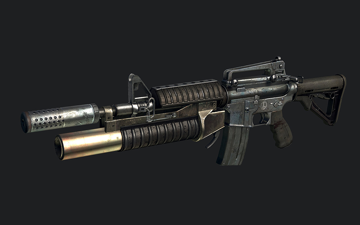 3dmax-m16a4步枪模型建模教程.3d建模基础教程