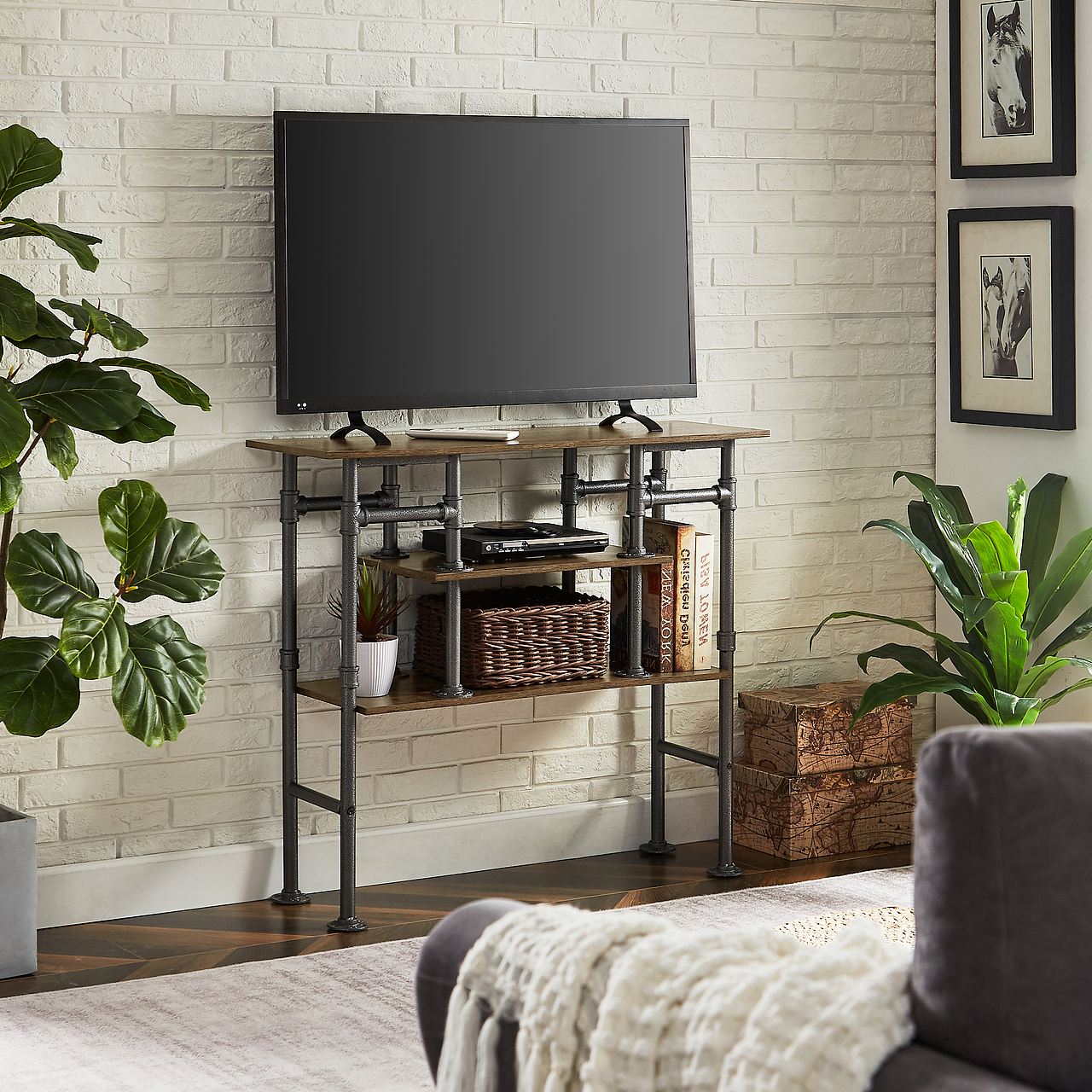 家具拍摄 美式复古置物架拍摄 收纳置物架