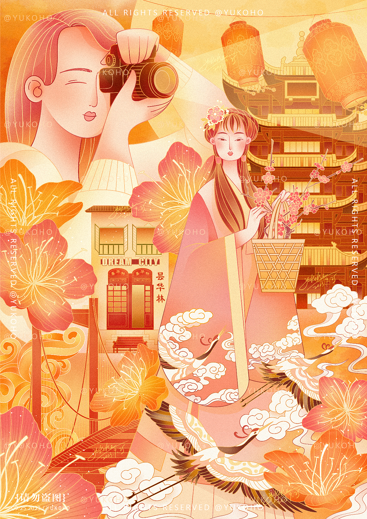 日报风X武汉的记忆(图ZMzUxNzExNDY0) - 商业插画 - 站酷设计师Yuuuukoho原创素材 - 站酷ZCOOL