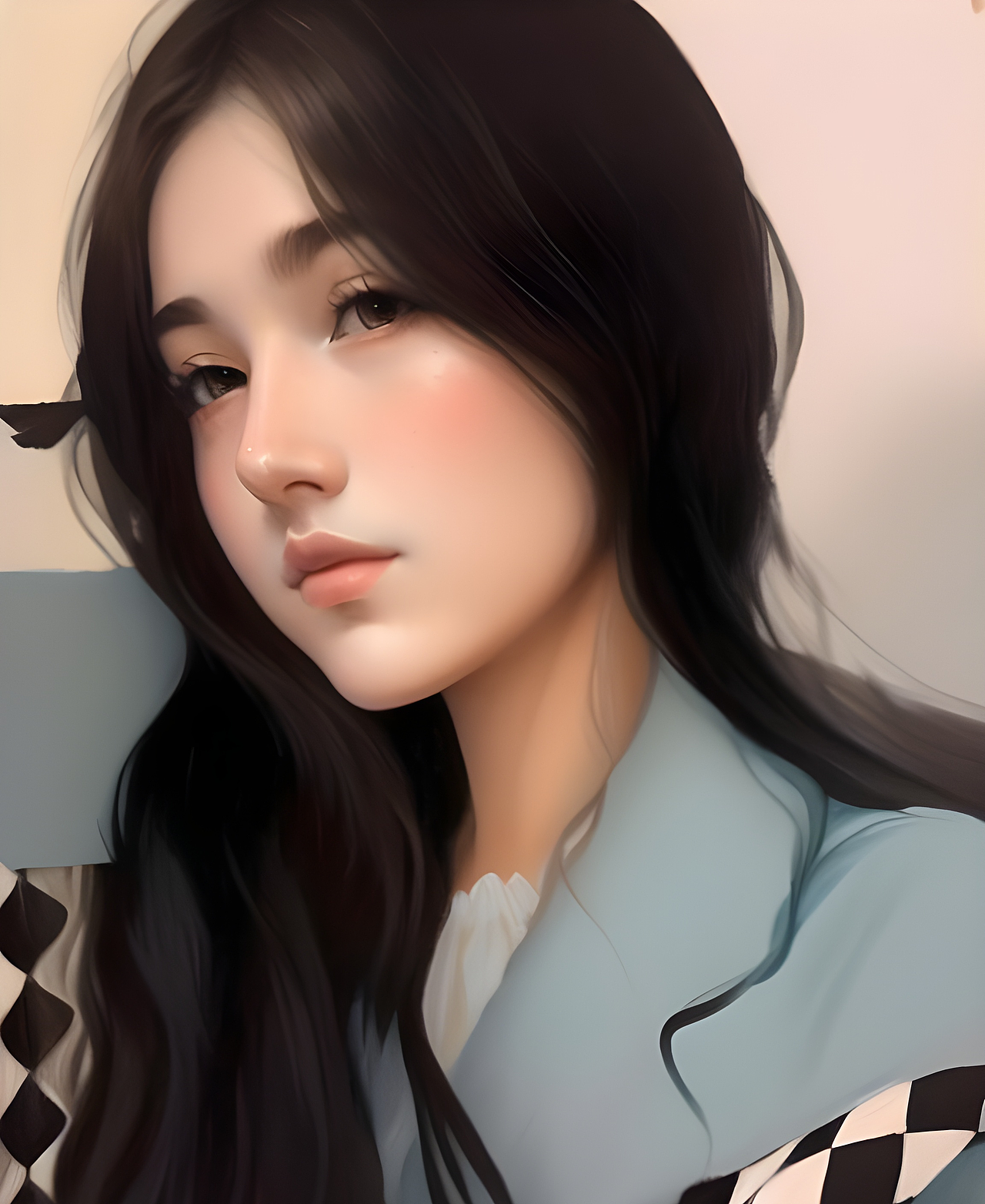 照片转手绘,AI对着照片画的CG 手绘头像 厚涂 CG 唯美