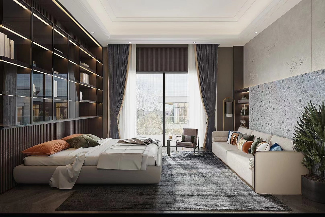 新中式风格强调自然,纹理应该简朴自然色调