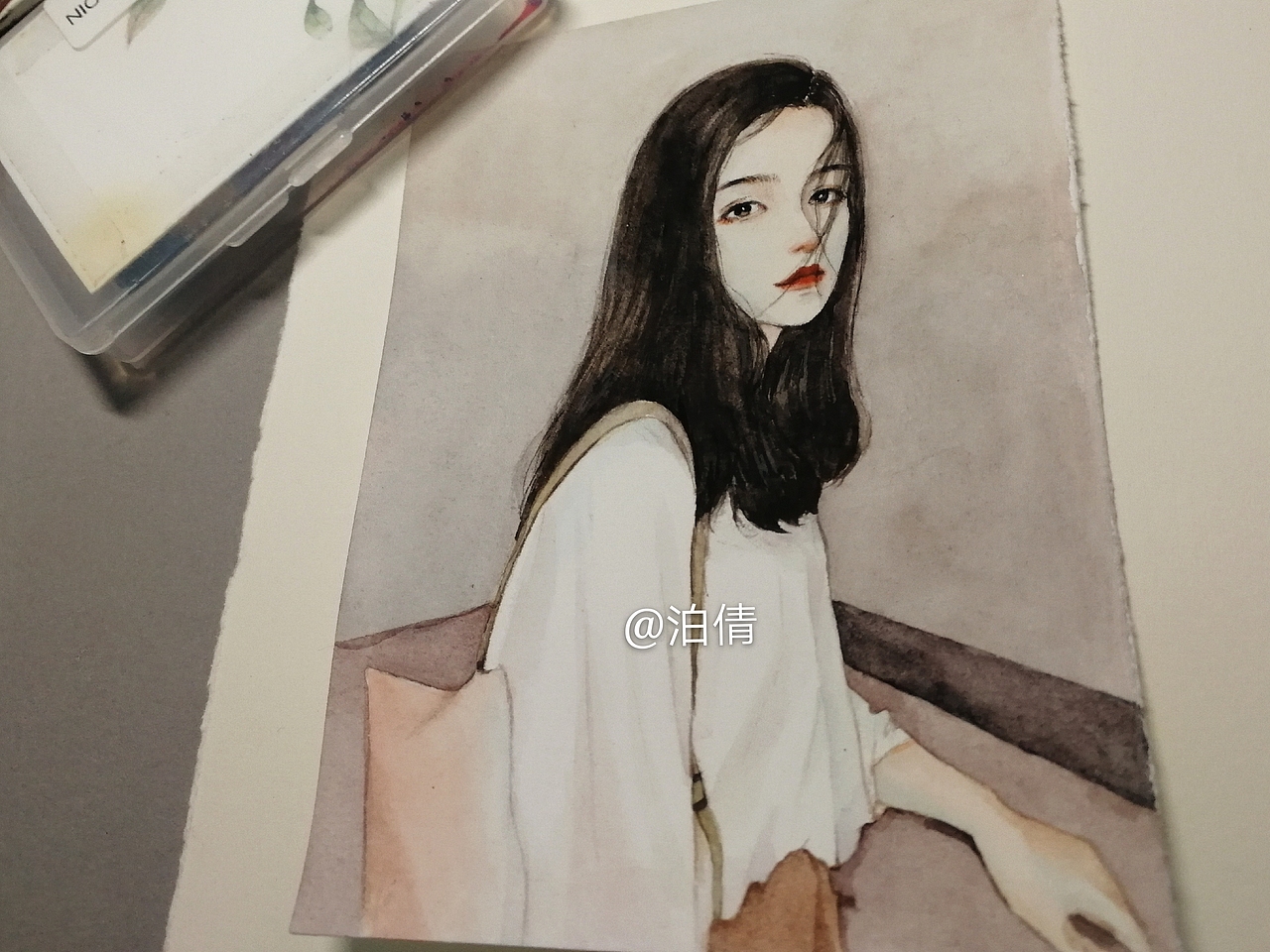 水彩女生，水彩人物（图ZMTg4NzU5OTc2） - 艺术插画 - 站酷设计师泊倩原创素材 - 站酷ZCOOL