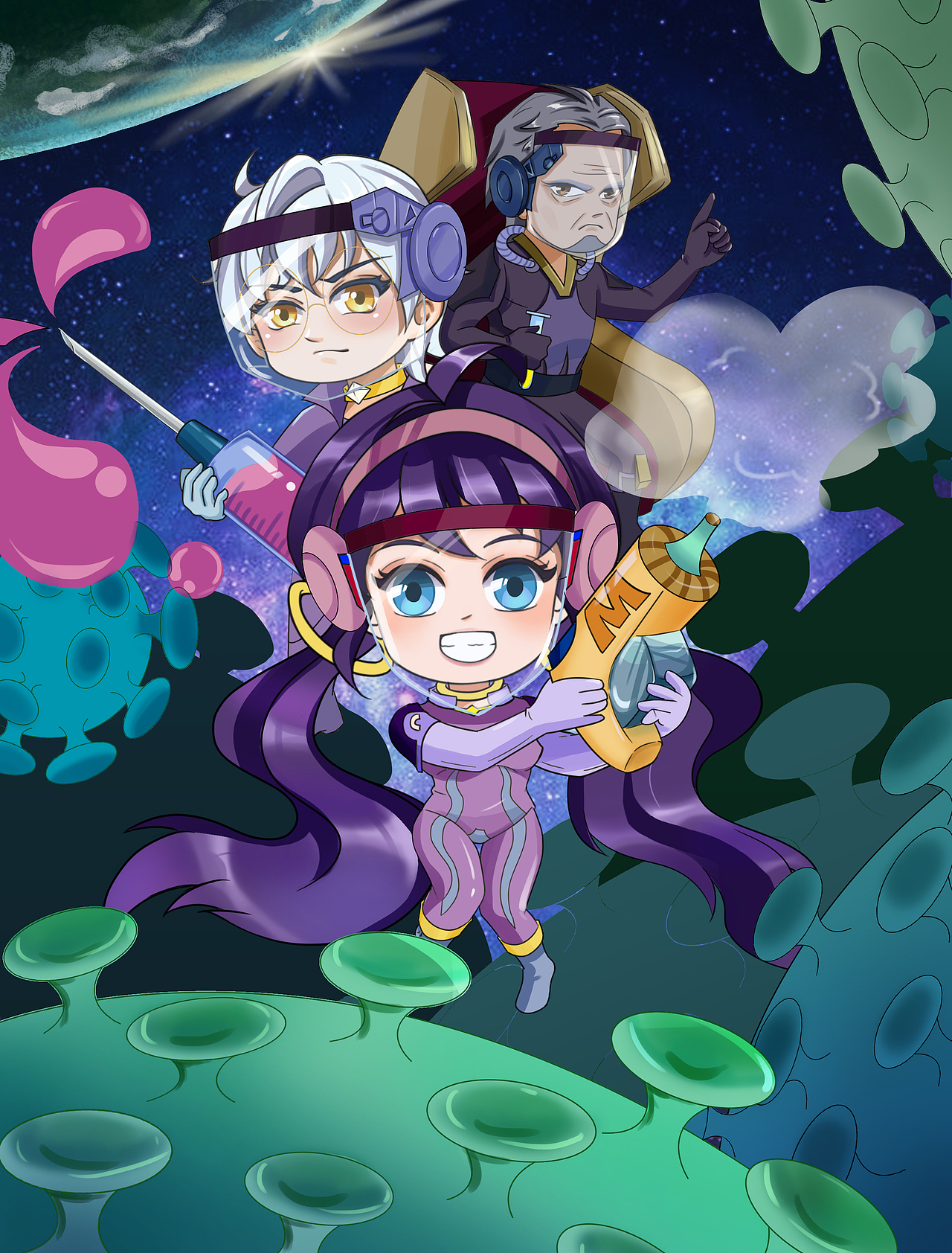 打败疫情（图ZMjA5NTM1NzU2） - 创作习作 - 站酷设计师乐乐的喵原创素材 - 站酷ZCOOL