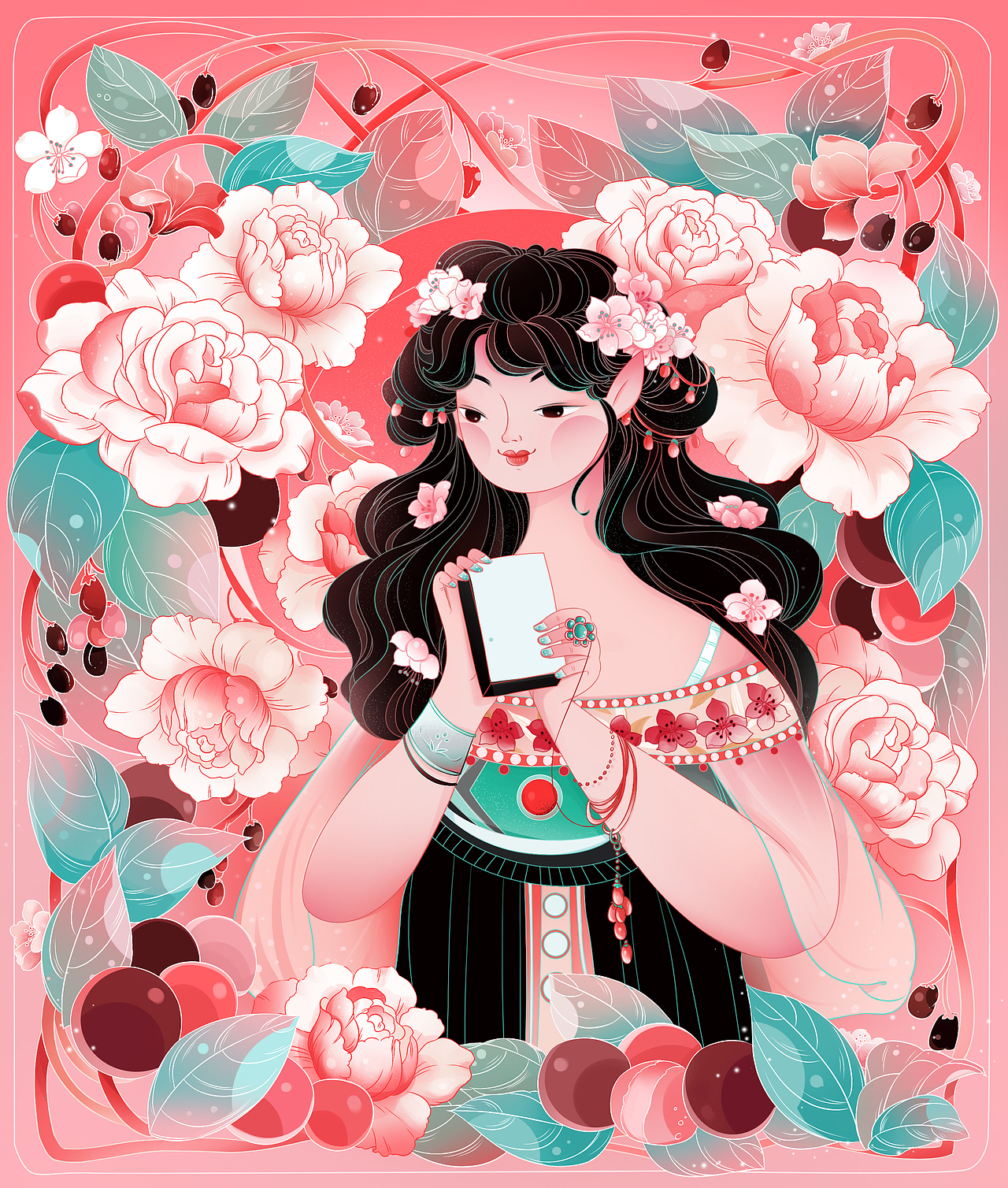 国风插画练习（图ZMjE3OTczMjE2） - 艺术插画 - 站酷设计师夏夏夏天天原创素材 - 站酷ZCOOL