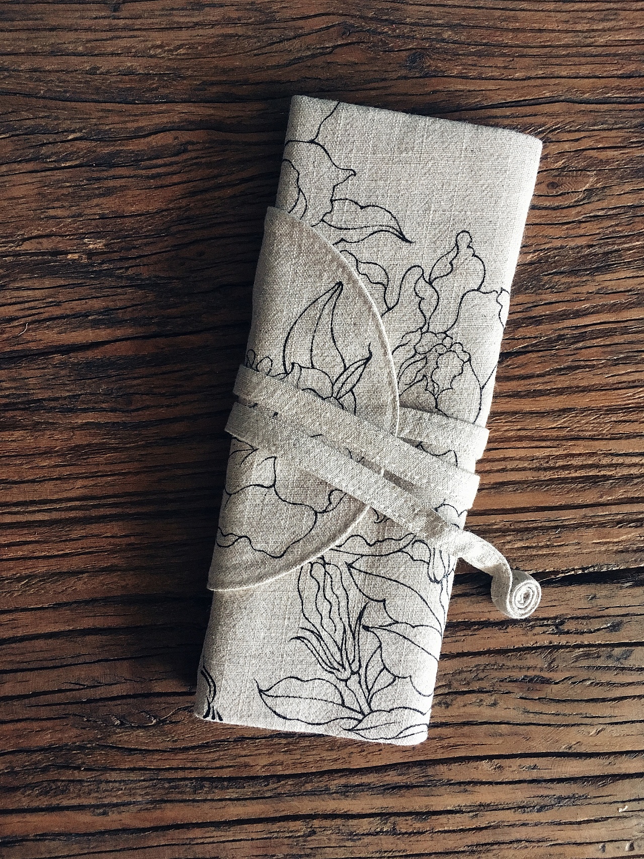 20180328.手绘亚麻笔袋