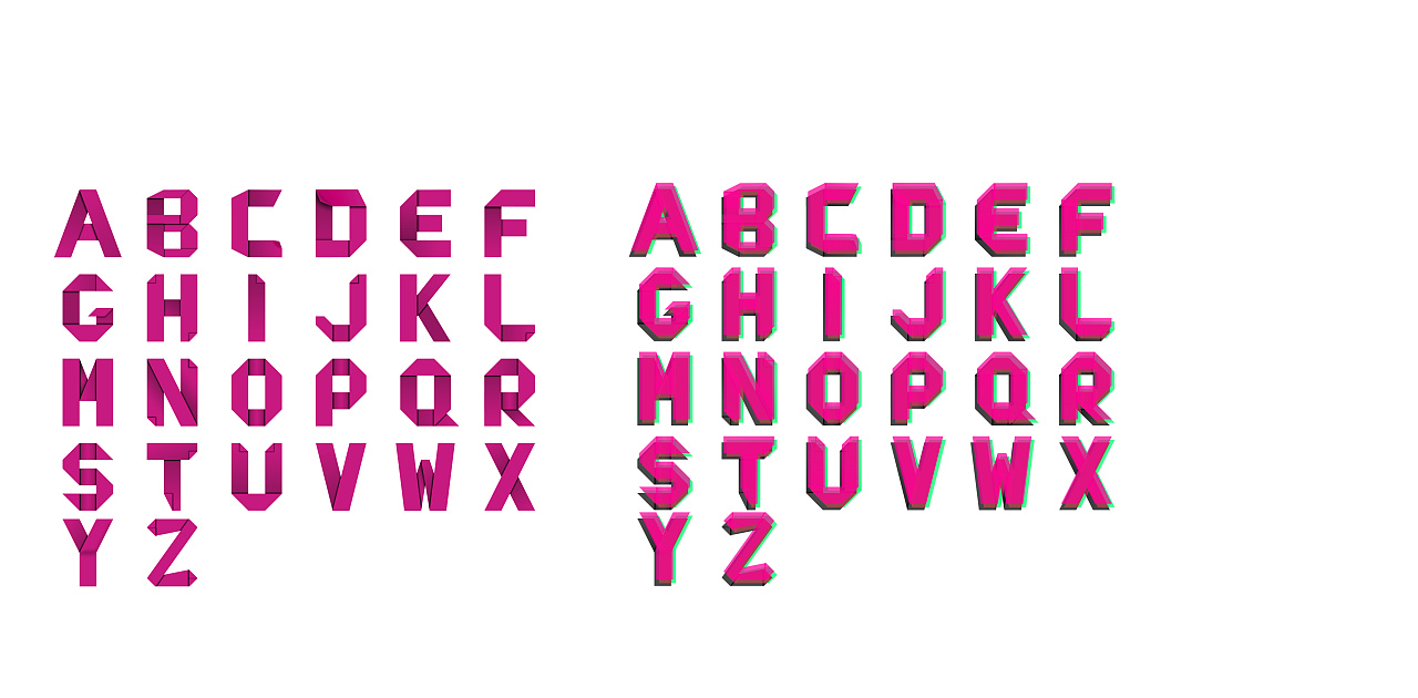 英文字母折纸字