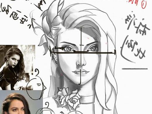 原畫·板繪基礎(chǔ)教程(筆記！筆記！筆記！) 第三課 如何畫一張漂亮的臉 01（個(gè)人主頁(yè)-ZODQ0NjY0） - 多領(lǐng)域 - 站酷設(shè)計(jì)師farmland原創(chuàng)素材 - 站酷ZCOOL