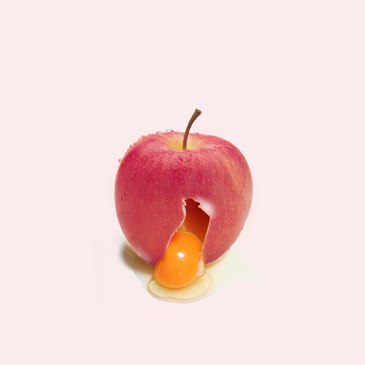 苹果鸡蛋合成海报