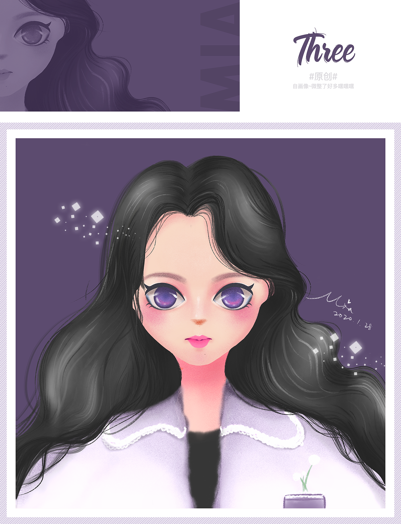 【Procreate】人物手绘插画-没有风格就是风格😂（图ZMjAzNTI1ODA0） - 创作习作 - 站酷设计师MIA_酱原创素材 - 站酷ZCOOL