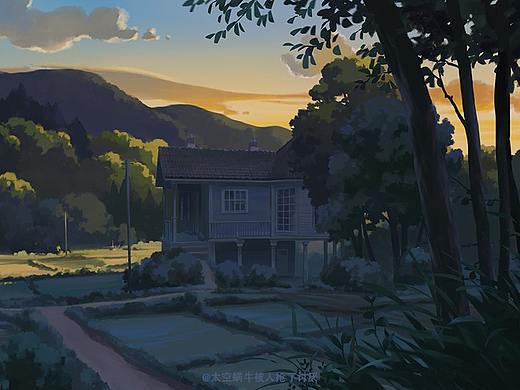 傍晚与夕阳