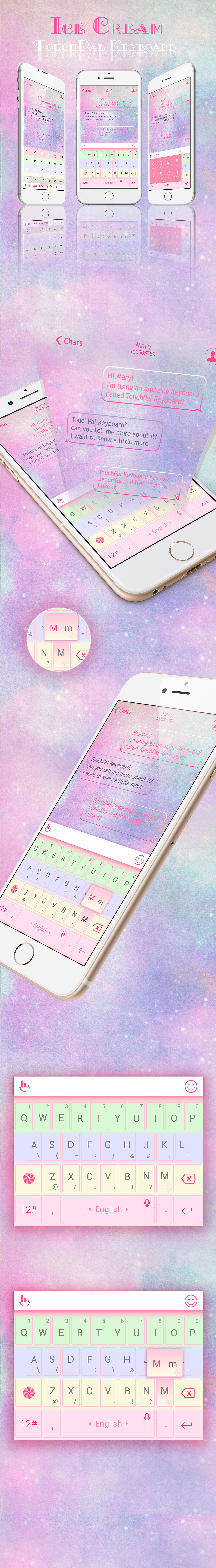 IceCream_TouchPal Keyboard（图ZNDkzOTQxNTY=） - 主题/皮肤 - 站酷设计师壹零壹原创素材 - 站酷ZCOOL