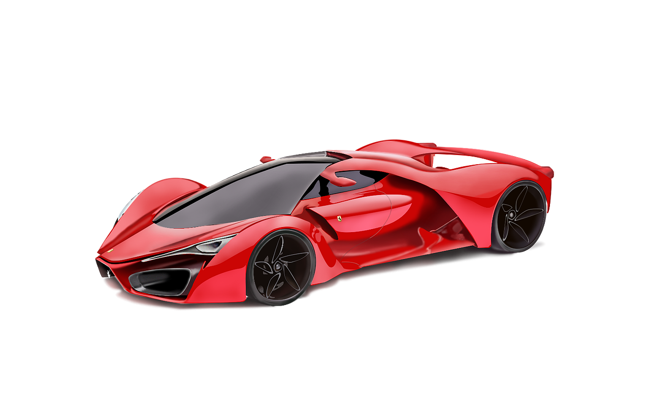 鼠绘法拉利超级跑车f80