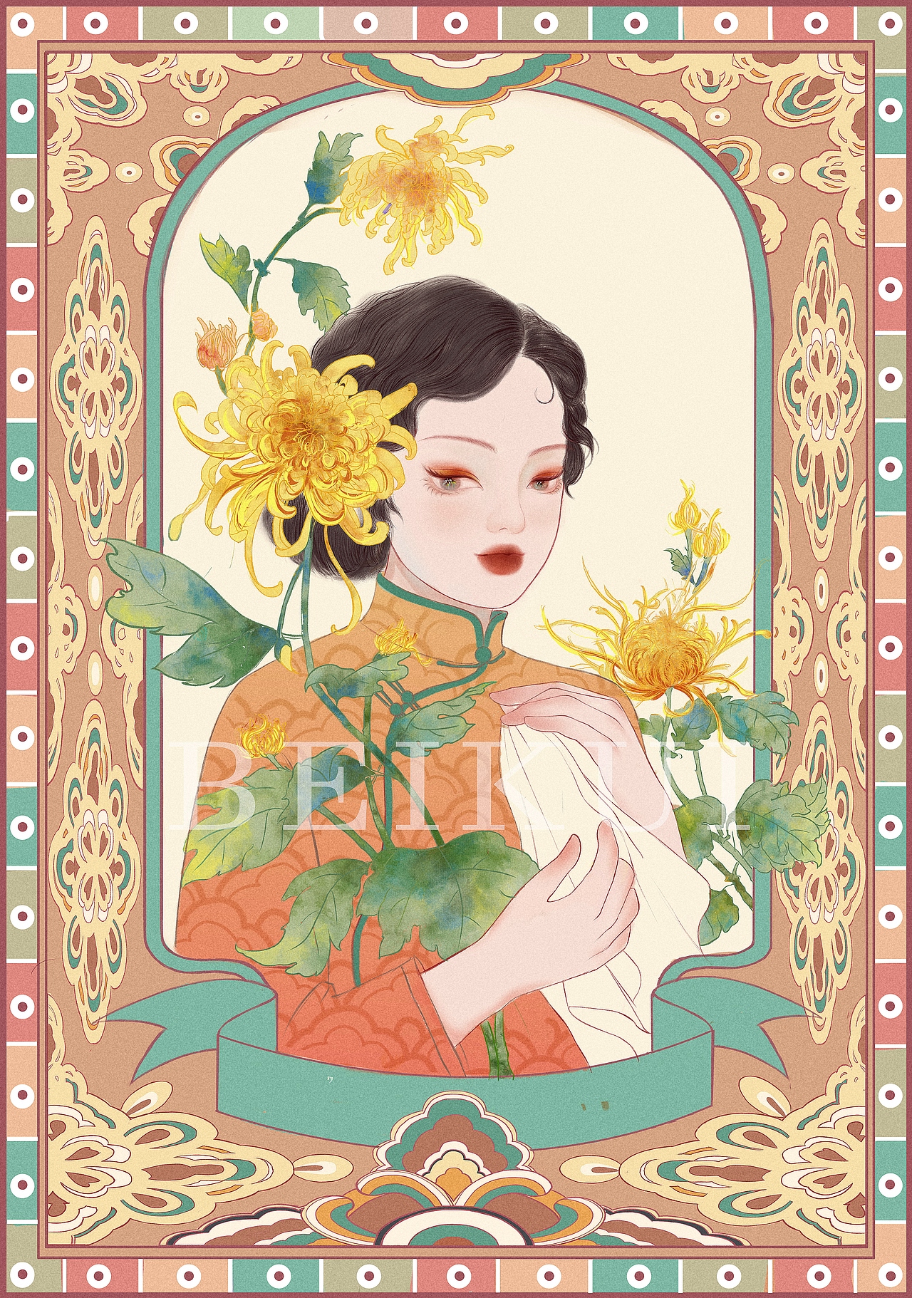 《菊》"梅兰竹菊"四君子拟人系列之菊