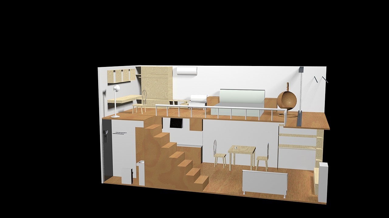 c4d建模loft公寓雏形