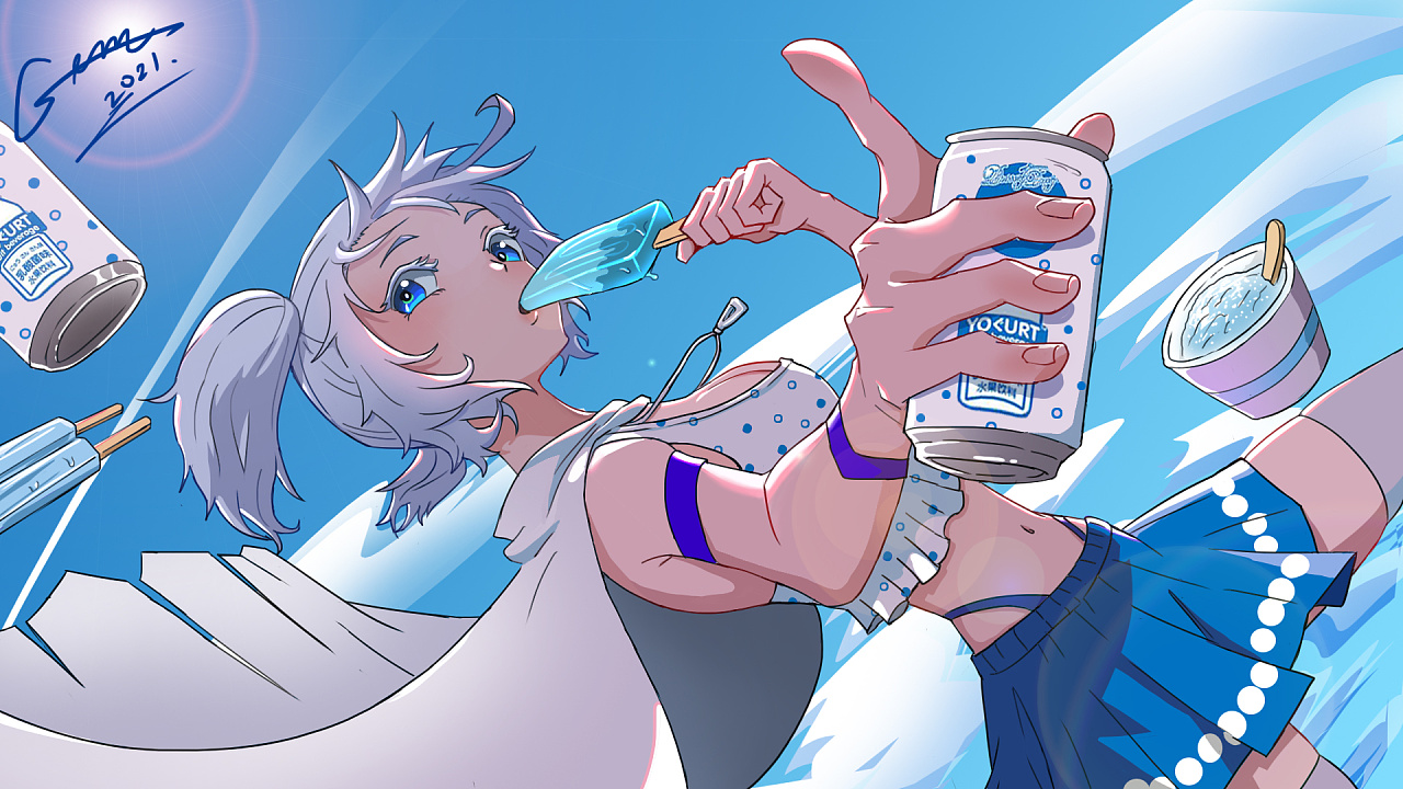 夏日汽水拟人|插画|创作习作|尐狻gene - 原创作品 - 站酷 (zcool)