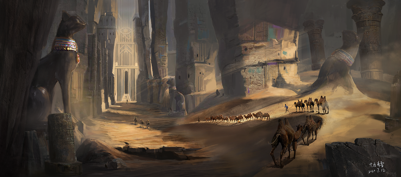 场景练习（图ZMjE2MTQ3NTcy） - 游戏原画 - 站酷设计师十方有雪原创素材 - 站酷ZCOOL