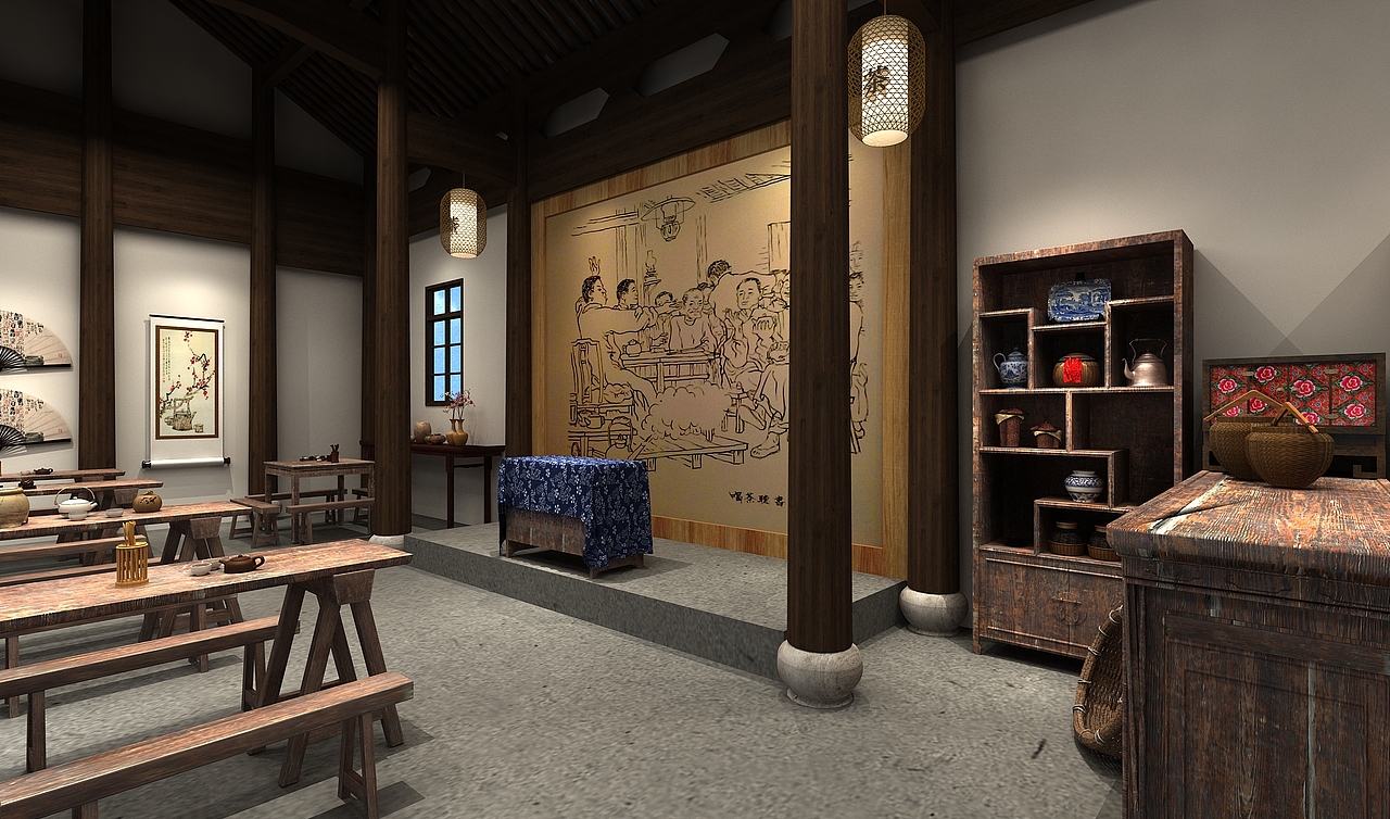 建德市大慈岩镇上吴方村-永成茶馆（图ZOTk0MzQxNjQ=） - 家装设计 - 站酷设计师no76102原创素材 - 站酷ZCOOL