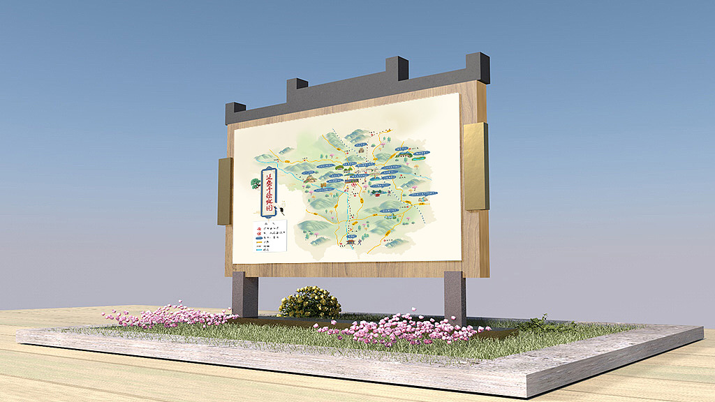 延安全域旅游.红色景区景点导览定制导视图设计定制（图ZMjY3MjQyMDY4） - 商业插画 - 站酷设计师手绘地图原创素材 - 站酷ZCOOL