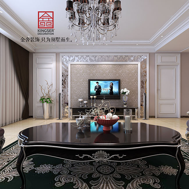 【建投十号院装修】-227㎡-简约欧式