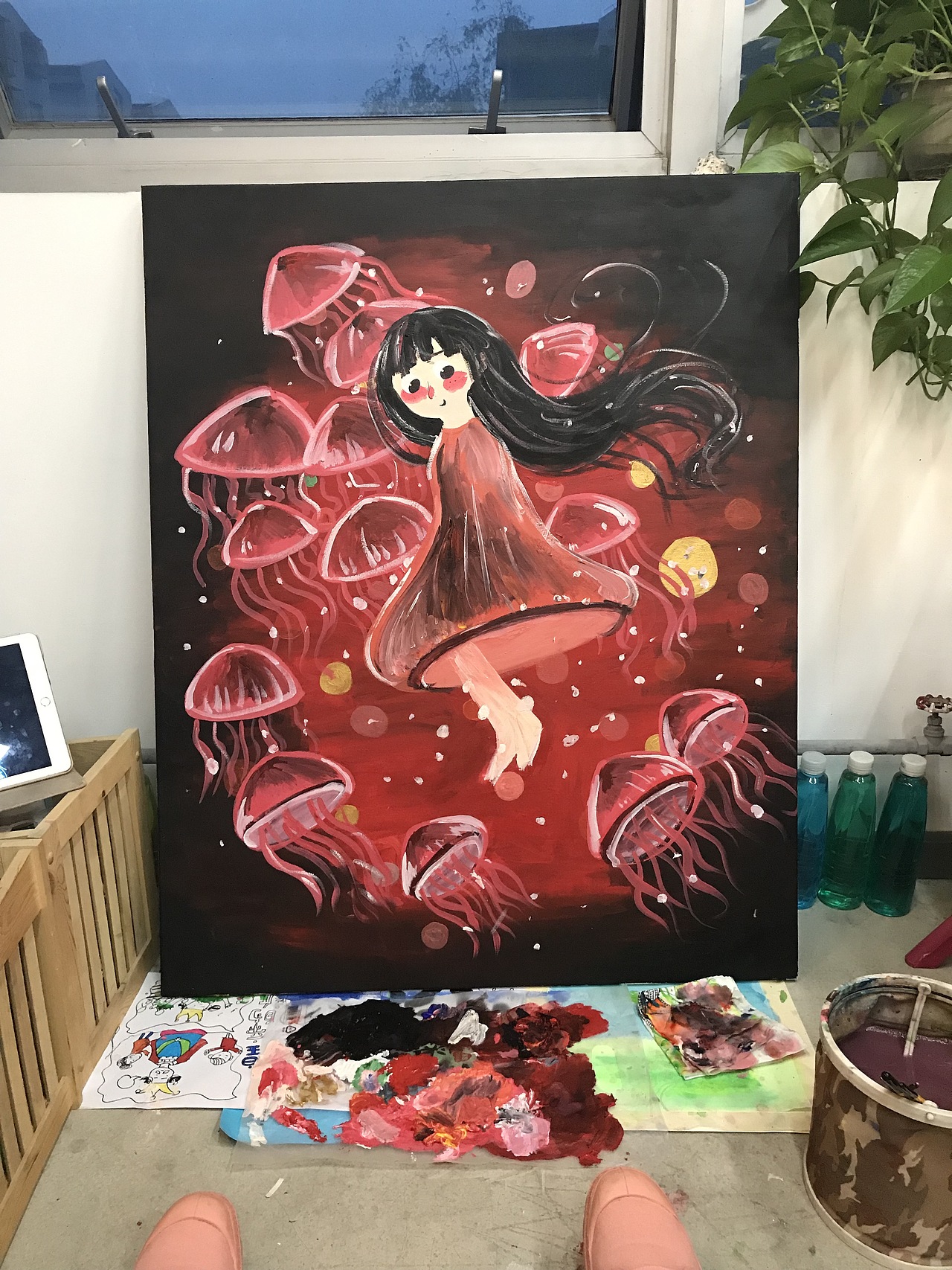 丙烯插画（图ZMTU4MzcyNDM2） - 绘画 - 站酷设计师不会画画的叁柒原创素材 - 站酷ZCOOL
