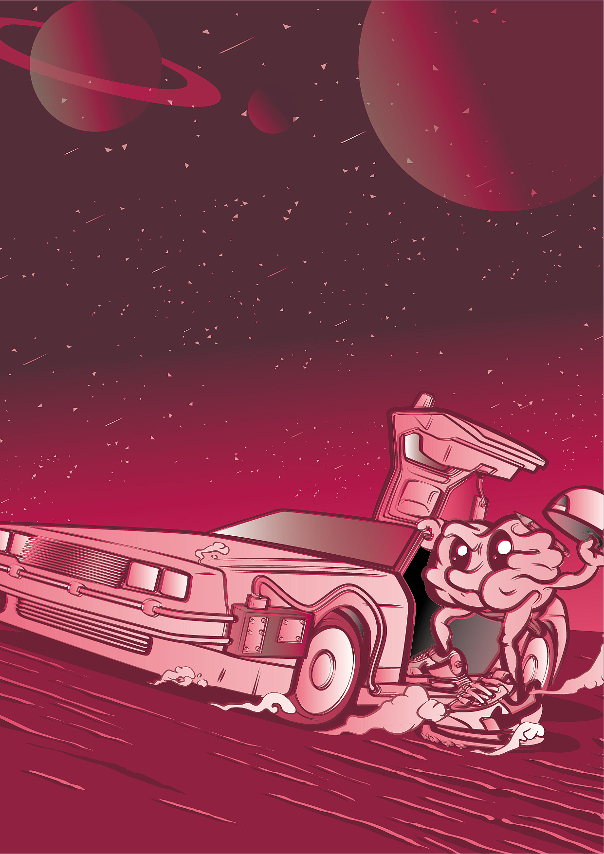 穿梭時(shí)間的大腦（圖ZMjcxMjIxMDI0） - 商業(yè)插畫 - 站酷設(shè)計(jì)師PingW原創(chuàng)素材 - 站酷ZCOOL