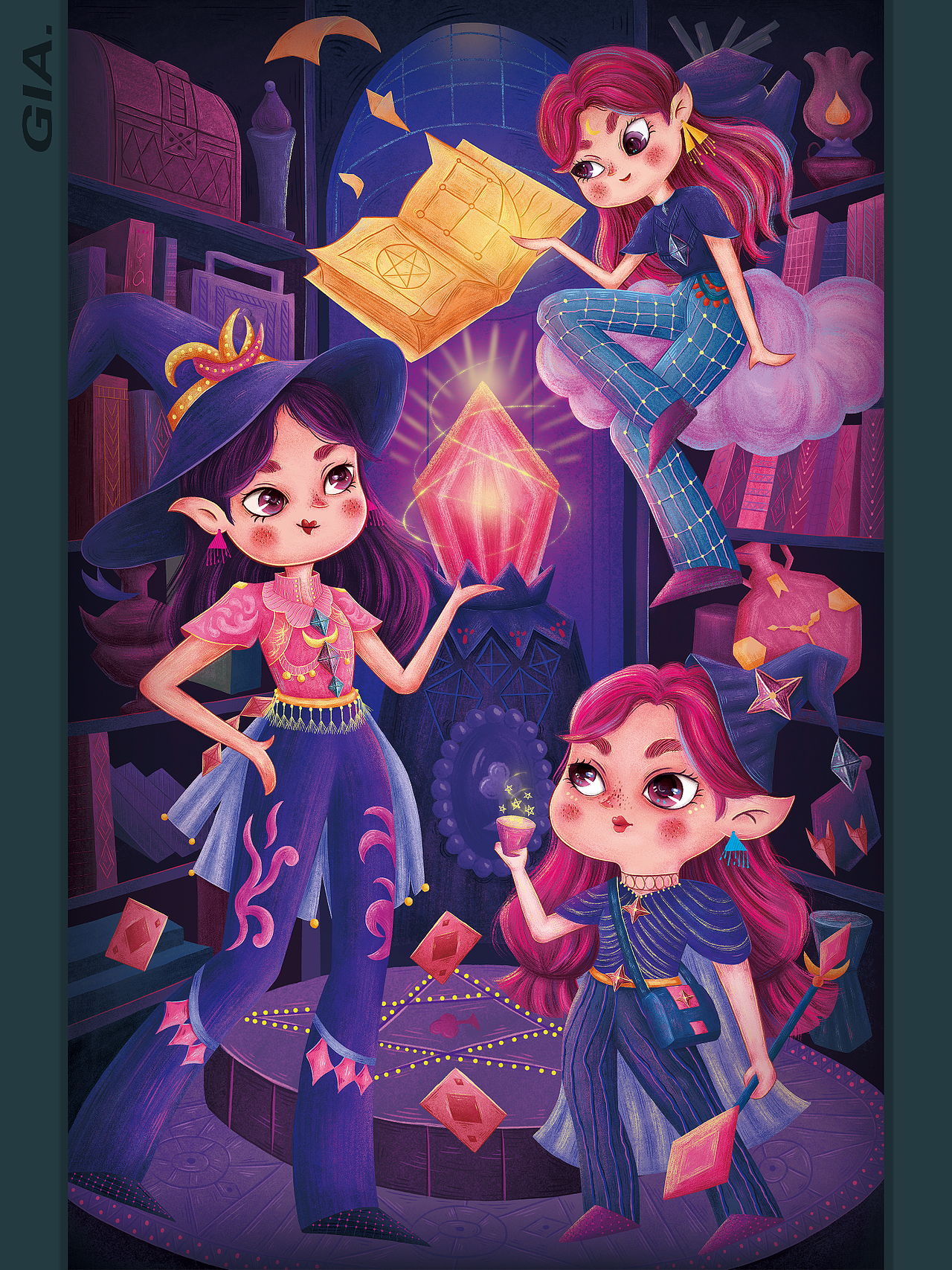 原创儿童插画|魔法实验中