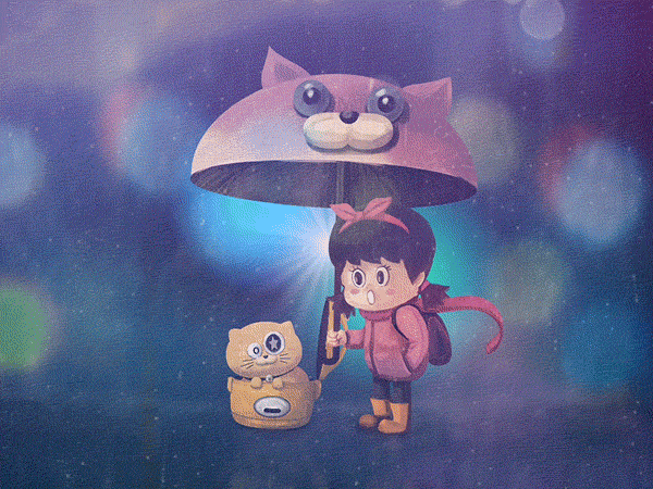 电饭煲猫动态GIF插画(1)来啦