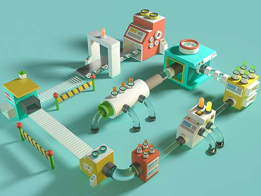 c4d流水线建模渲染