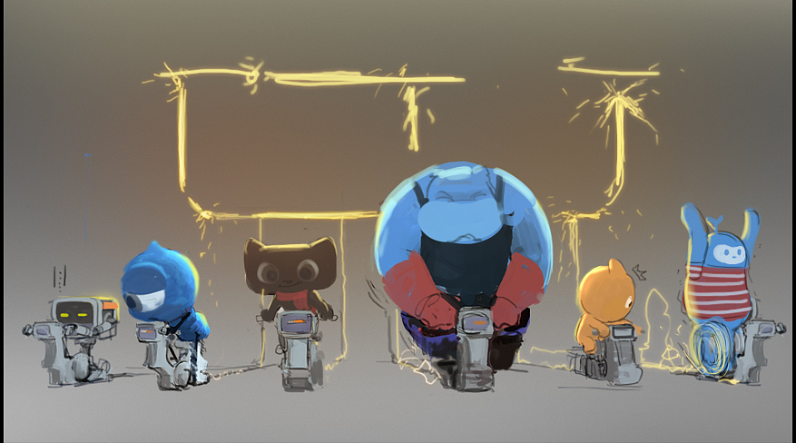 阿里动物园设定小样稿