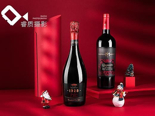 【睿质视觉】两款红酒摄影（红色系列背景）