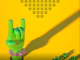 一个很好配色的c4d练习