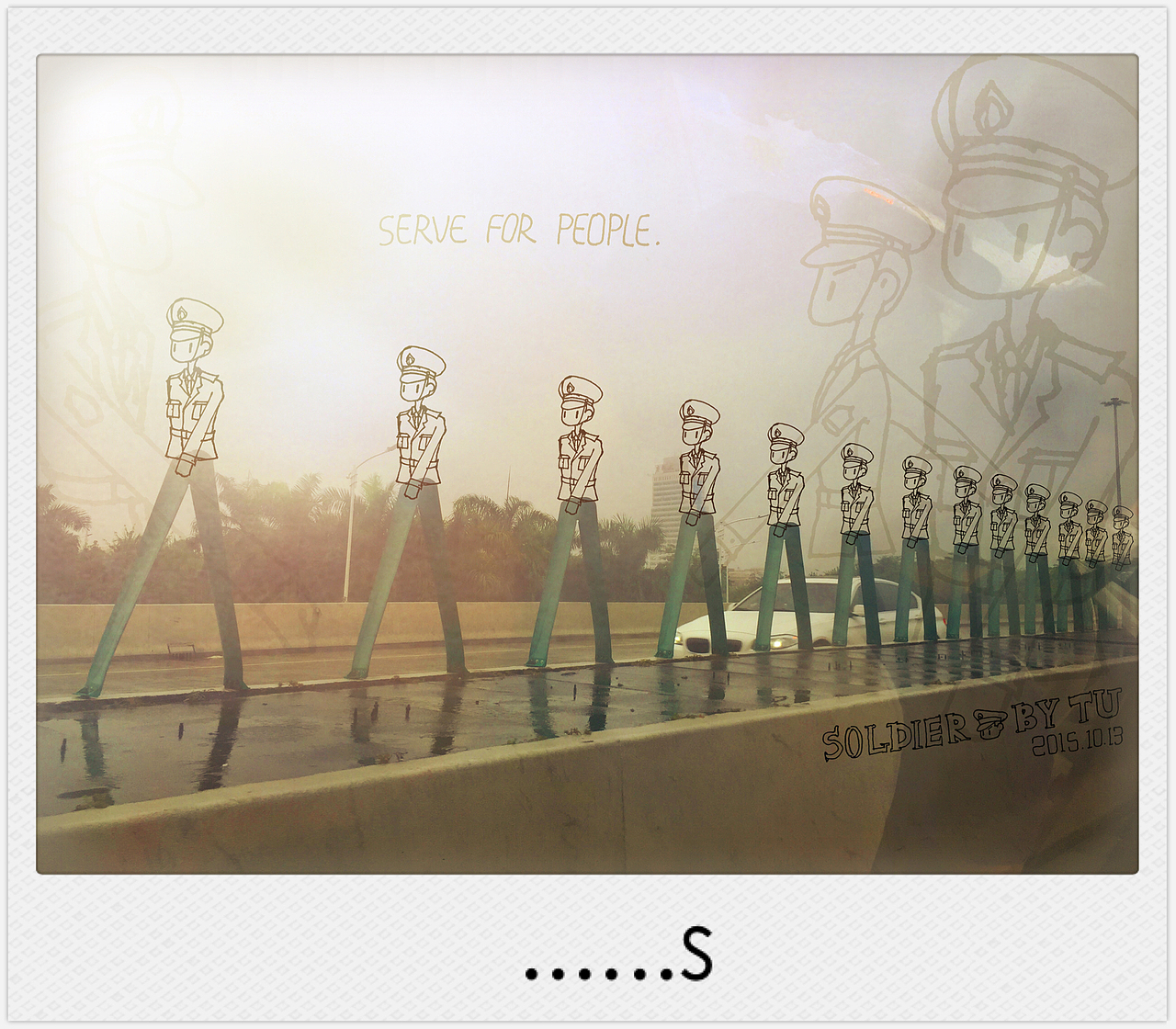 “路军”——路过隔音带的莫名遐想（图ZMTY3ODIwMDIw） - 艺术插画 - 站酷设计师陶TUTU原创素材 - 站酷ZCOOL