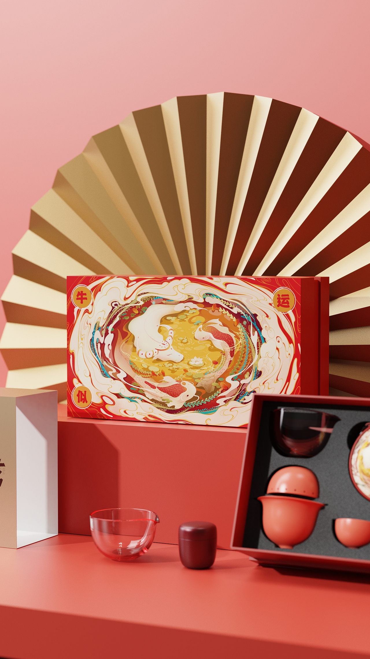 牛运似锦｜把所有美好的期望都藏进设计里~（图ZMjUzNzQwNTE2） - 生活用品 - 站酷设计师鲤遇全案礼盒原创素材 - 站酷ZCOOL