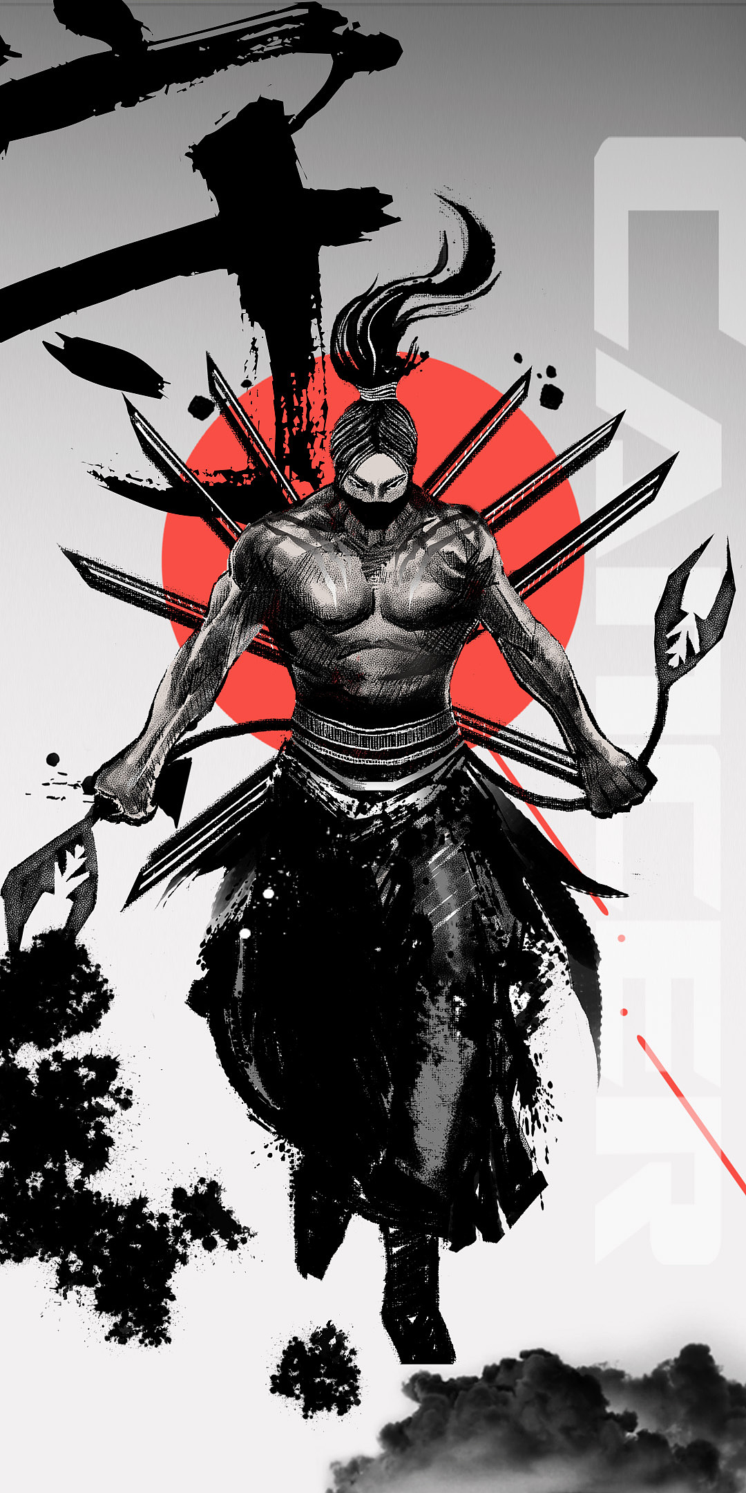 水墨十二星座武士