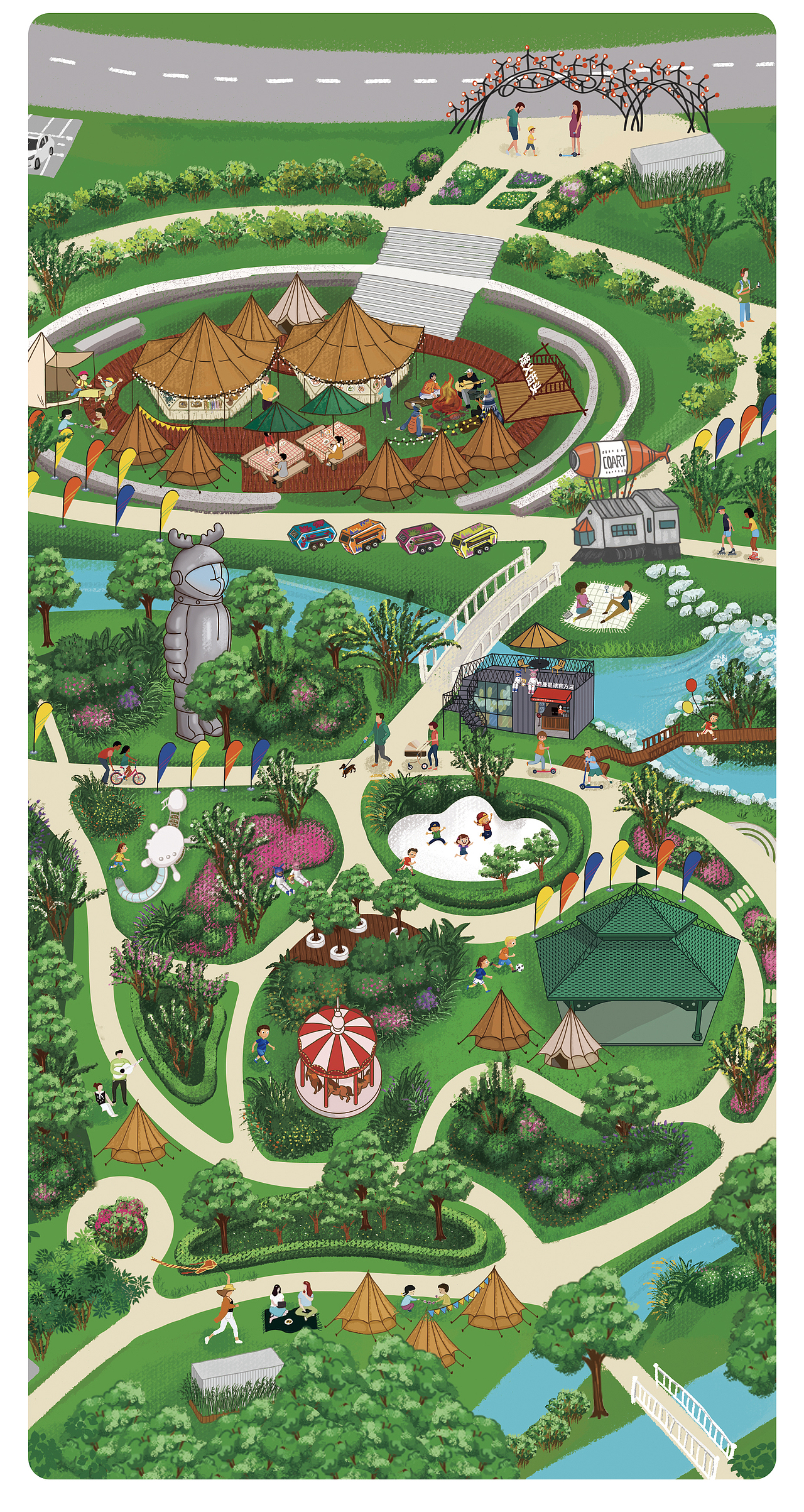 如何完成一幅景区手绘地图（图ZMjY1NTUwNjY0） - 商业插画 - 站酷设计师清柠自然设计原创素材 - 站酷ZCOOL