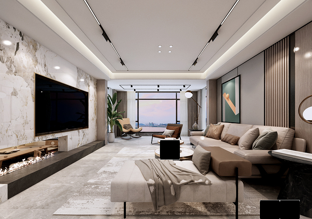 无主灯现代简约设计|空间|家装设计|蕾蕾1109 - 原创作品 - 站酷