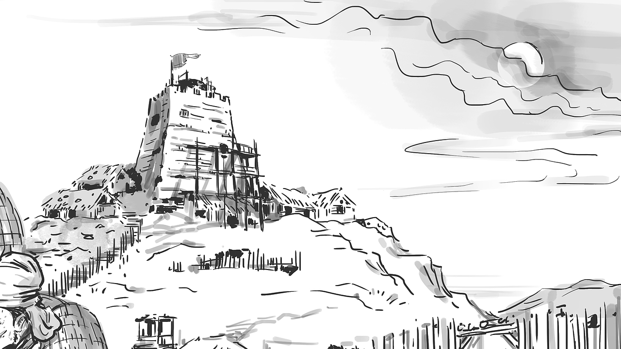 新疆克亚克库都克唐代烽燧遗址场景联想