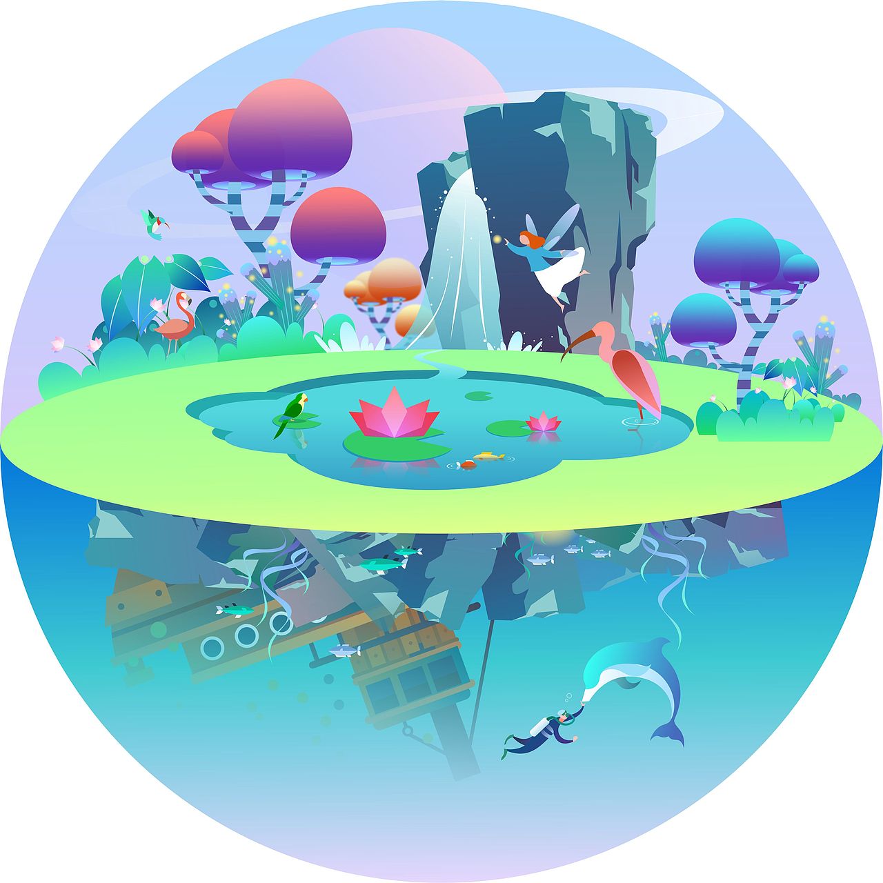 cdr扁平化设计|平面|图案|伊利奥斯深井霸主_原创作品-站酷zcool