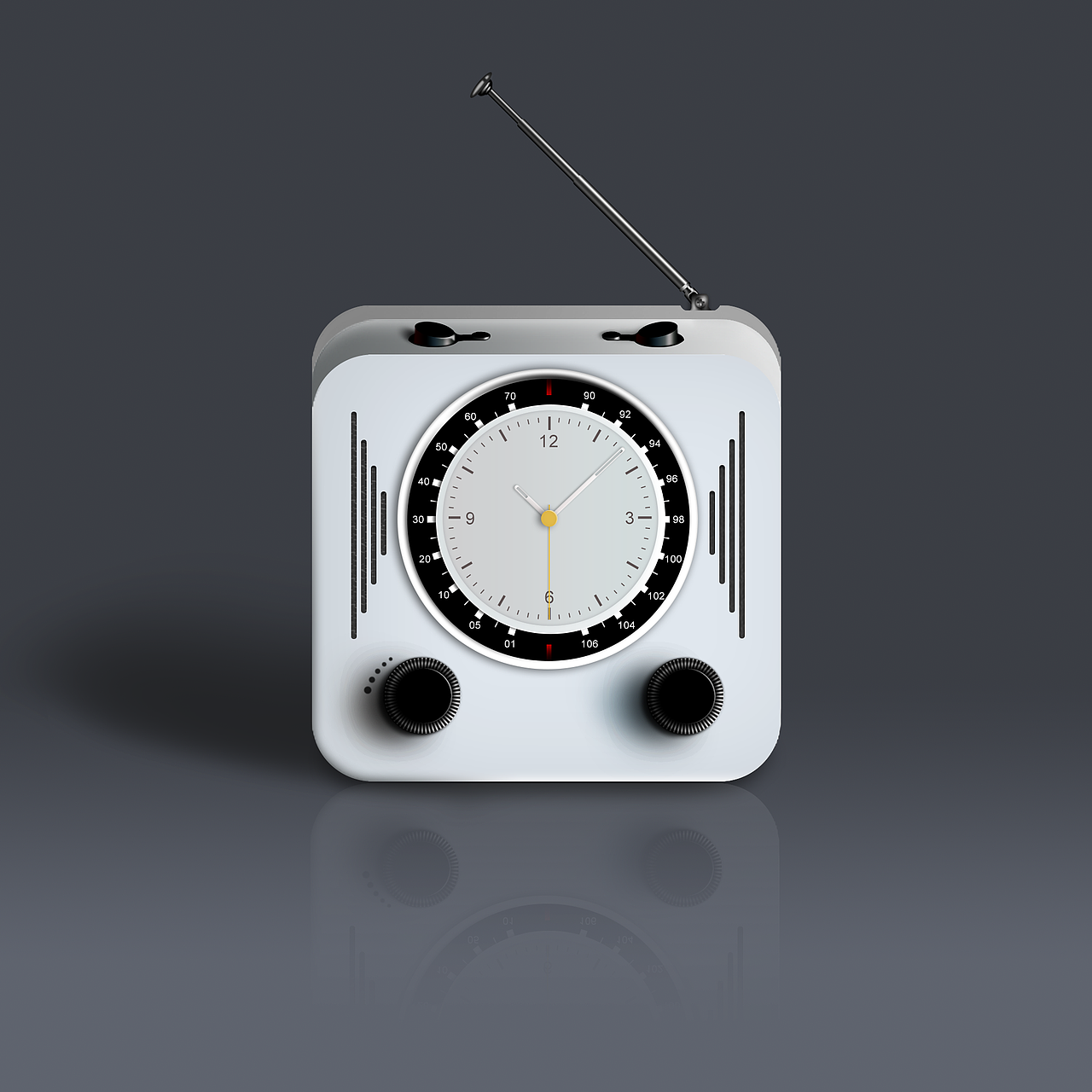 百图斩P10-图标练习-收音机闹钟图标