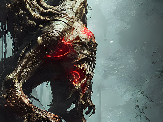 #AI创作实验室#怪物,森林里,超写实,暗色的,艺术,